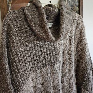 Knox Rose Poncho in Brown, Size Medium